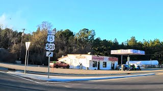 Driving North on US Route 15 Aberdeen Road  Laurinburg North Carolina [upl. by Tersina]