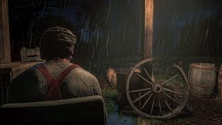 John Silent Shelter Heavy Rain and Thunder Shake the Workshop WallsRDR2 ASMR Sleep rain [upl. by Richelle]