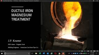 FEF JP Kramer Ductile Iron Magnesium Treatment [upl. by Nal]