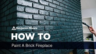 How to Paint a Brick Fireplace  Benjamin Moore [upl. by Pallas842]