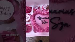 Bento Cake Box heartcake cupcakedesign cupcakes bentocake bentocakebox pinkheartcake [upl. by Reeba74]