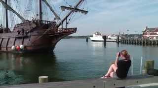 Tall ship El Galeón arrives at New London waterfront [upl. by Pelmas]