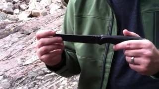 Kabar Becker bk15 trailing point knife review [upl. by Anoblav]