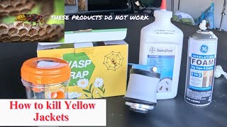 How to kill Yellow Jacket Bees [upl. by Nnaeirrac]