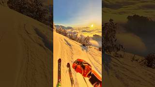 Mon plus beau coucher de soleil sur les skis 😍 shorts ski [upl. by Hsoj]