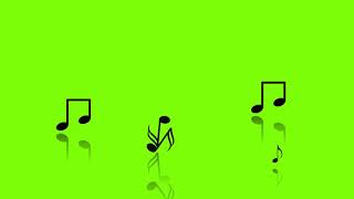 Animated Music Notes in Green Screen [upl. by Notnel]