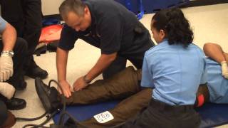 HCC EMS Students Learn How to Use AntiShock Garment [upl. by Kristopher833]