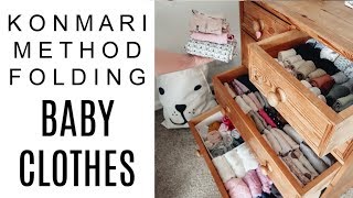 HOW TO FOLD BABY CLOTHES  KONMARI METHOD FOLDING  CLOTHES FOLDING amp ORGANISATION [upl. by Aihsei17]