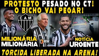 PROTESTO NO CT TORCIDA LIBERADA NA ARENA MRV ALISSON SERÁ VENDIDO E NOTICIAS DO GALO [upl. by Nereus]