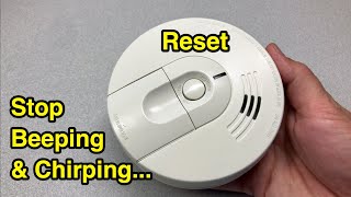 How to reset smoke detector amp make it stop beeping amp chirping randomly for no reason [upl. by Ellinehc]