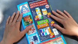 ASMR KNISTERNDES ALDI PROSPEKT 🥗🍉🍍🍓PAGE TURNING TRACING PAPER SOUNDS 🪶 SOFT SPOKEN [upl. by Nhguavaj116]