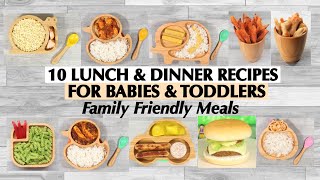 10 LUNCH AND DINNER RECIPES FOR BABIES AND TODDLERS  FAMILY FRIENDLY MEALS FOR TODDLERS amp BABIES [upl. by Anerdna739]