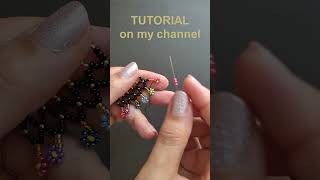 Beaded necklace with flowers beading tutorial on my channel [upl. by Jeffry382]