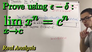 Prove that limx→c xn  cn using epsilondelta ILIEKMATHPHYSICS [upl. by Emil]