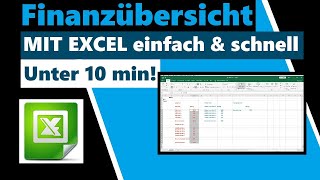 Finanzübersicht erstellen Excel [upl. by Rezal]