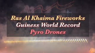 New Year 2024 RAK  Ras Al Khaima 45km Fireworks  Drone Show shabstravel [upl. by Eibocaj]