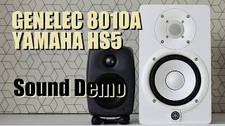 Genelec 8010A Genelec G One vs Yamaha HS5  Sound Demo w Bass Test [upl. by Yrrok693]