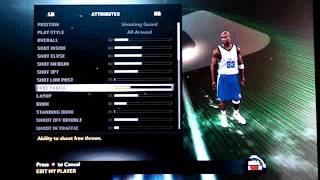 NBA 2k11 How to create Michael Jordan in My Player [upl. by Ennaus945]