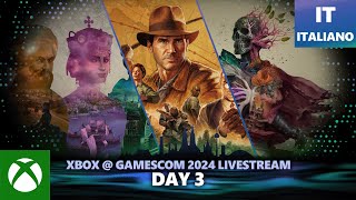 Italiano Xbox  gamescom 2024  Giorno 3 [upl. by Werdma954]