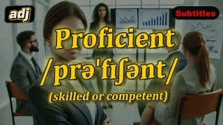 adj Proficient meaning skilled or competent with 5 examples [upl. by Agripina]