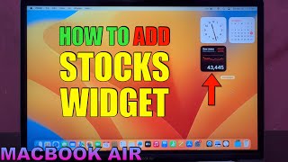 How to ADD Stocks Widget on MACBOOK [upl. by Ahsekim]