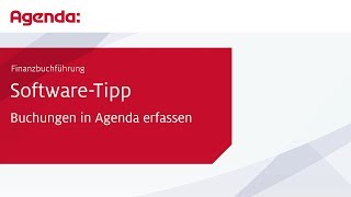 Buchungen in Agenda erfassen – Finanzbuchführung  AgendaSoftwareTipp [upl. by Ained]