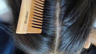 ASMR Head Scratching ASMR scalp ScratchingLong hair wooden comb 🪮 Head massageNo talking [upl. by Tonia]