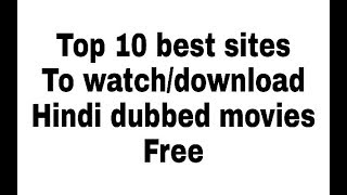 hindi dubbed movies sites [upl. by Zillah741]