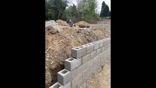 Terraced garden with retaining walls starting to take shape [upl. by Ridley]