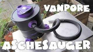 VANPORE Aschesauger Kaminsauger Staubsauger Trockensauger 1200W [upl. by Ahsirtak486]