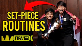 FIFAe Indonesia Set Piece Routines Exposed  FM24 Tactics [upl. by Zendah]