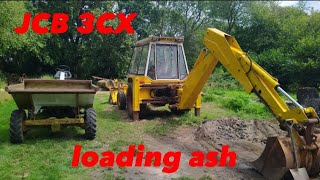 Loading ash with the JCB 3CX and Thwaites dumper [upl. by Dimo]