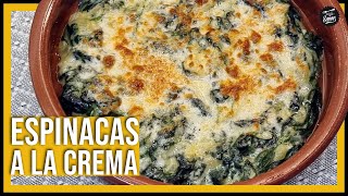 😋 ESPINACAS A LA CREMA 🌿 Gratinadas con queso en 15 MINUTOS [upl. by Attenat]