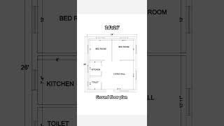 24x26 ground floor plan 624 sqfthomeplan home housedesign shorts [upl. by Gilcrest]