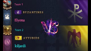 AoE4 Byzantine vs Ayyubids Elyona vs kiljardi [upl. by Danyelle480]