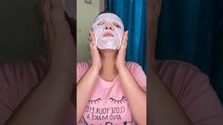 Compressed sheet mask😍 ytshorts makeup viral compressedviral skincare routines [upl. by Annaxor257]