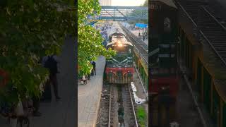 Premium Train Karachi Exp with beast 9051 arriving at KC with Tremendous Sound train 9051 aerial [upl. by Iras467]