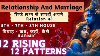 Relationship  Marriage  In Laws  Karmic  12 Rising Sign  12 Golden Patterns [upl. by Ciccia]