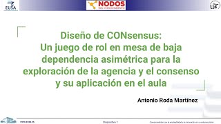 Ponencia Nodos del Conocimiento 2024 Diseño de CONsensus Juego de rol y su aplicación en el aula [upl. by Adnaw]