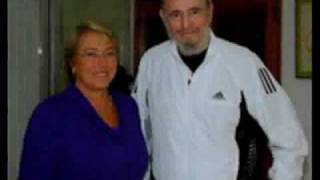 Encuentro Fidel Castro y Michelle Bachelet [upl. by Leahcimnaj]