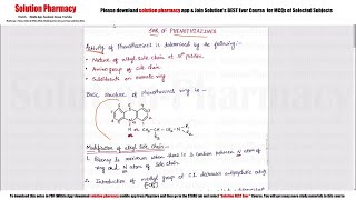 Class 52 SAR of Phenothiazines and Butyrophenones  Medicinal Chemistry 01  BPharmacy 4 semester [upl. by Einiffit]