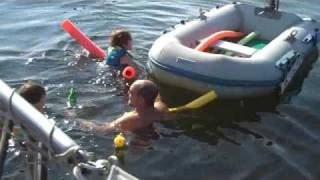 Atlantic Highlands Harbor 952009  Boys in the water with Boopa [upl. by Paulita]