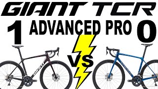 Giant 2021 TCR Advanced Pro 1 Disc VS 2021 TCR Advanced Pro 0 Disc [upl. by Nahgam769]