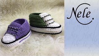 Babyschuhe häkeln Teil 33  Schuhband DIY Anleitung by NeleC [upl. by Sukramed]