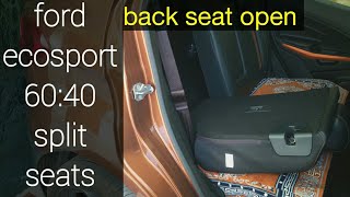 Ford Ecosport  split seats setting  how to open back seats of ecosport  60  40 seats features [upl. by Lynda]