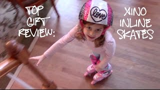 Top Gift Review Xino Sports Inline Skates for Girls with Illuminating Wheels  Crazy8Family [upl. by Adnarym416]