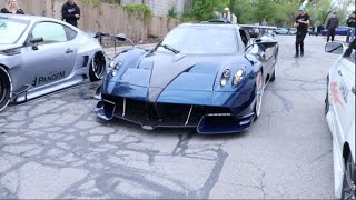 Supercars and Hypercars leaving Cars and Coffee [upl. by Aeiram848]