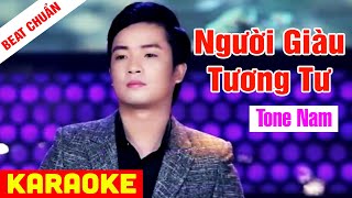 KARAOKE Người Giàu Tương Tư Tone Nam  Beat Chuẩn Thiên Quang  Võ Hoàng Karaoke [upl. by Janyte]