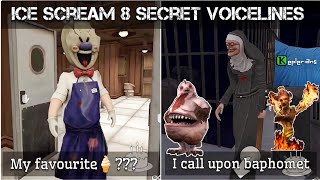 Ice Scream 8 secret all idle voicelines Rod  Evil Nun [upl. by Oidacra383]