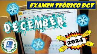 EXAMEN TEÓRICO DGT  DICIEMBRE 2024 [upl. by Ahsemad]